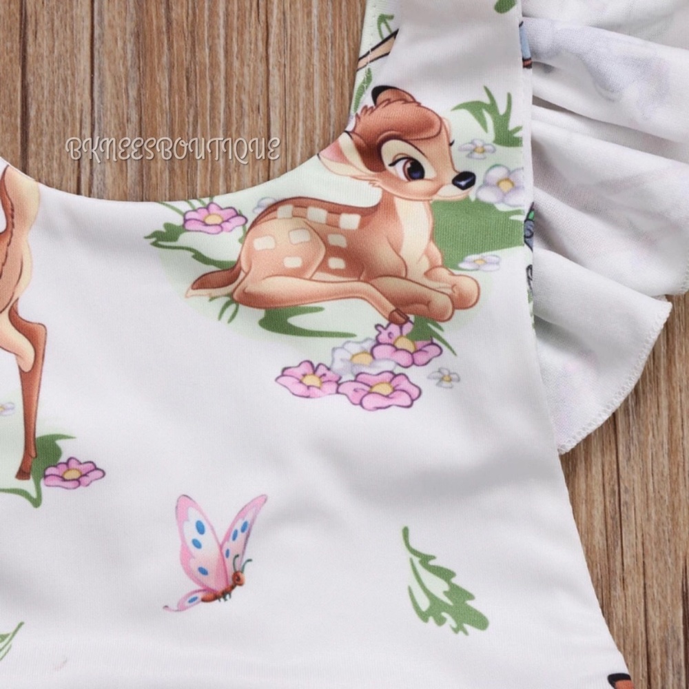 Babygirl Boutique Disney Bambi Ruffle Romper - Picture 4 of 5